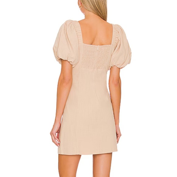 Elegant Cream Mini Dress - Picture 2 of 13